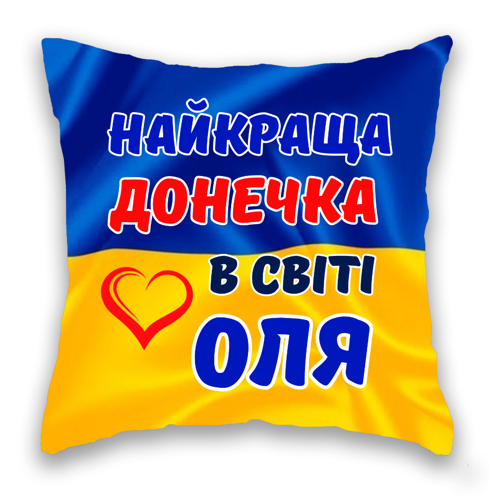 НАЙКРАЩА ДОНЕЧКА в світі Ім'я,  синьо-жовта 